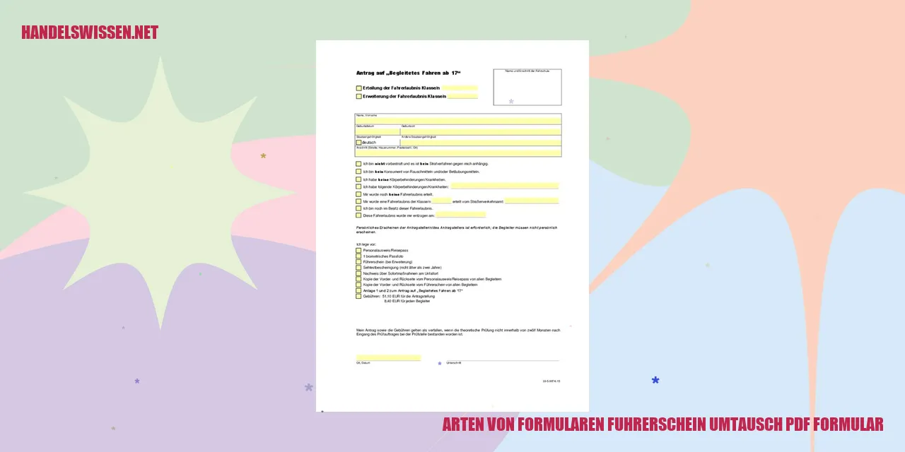 Bild eines Formulars