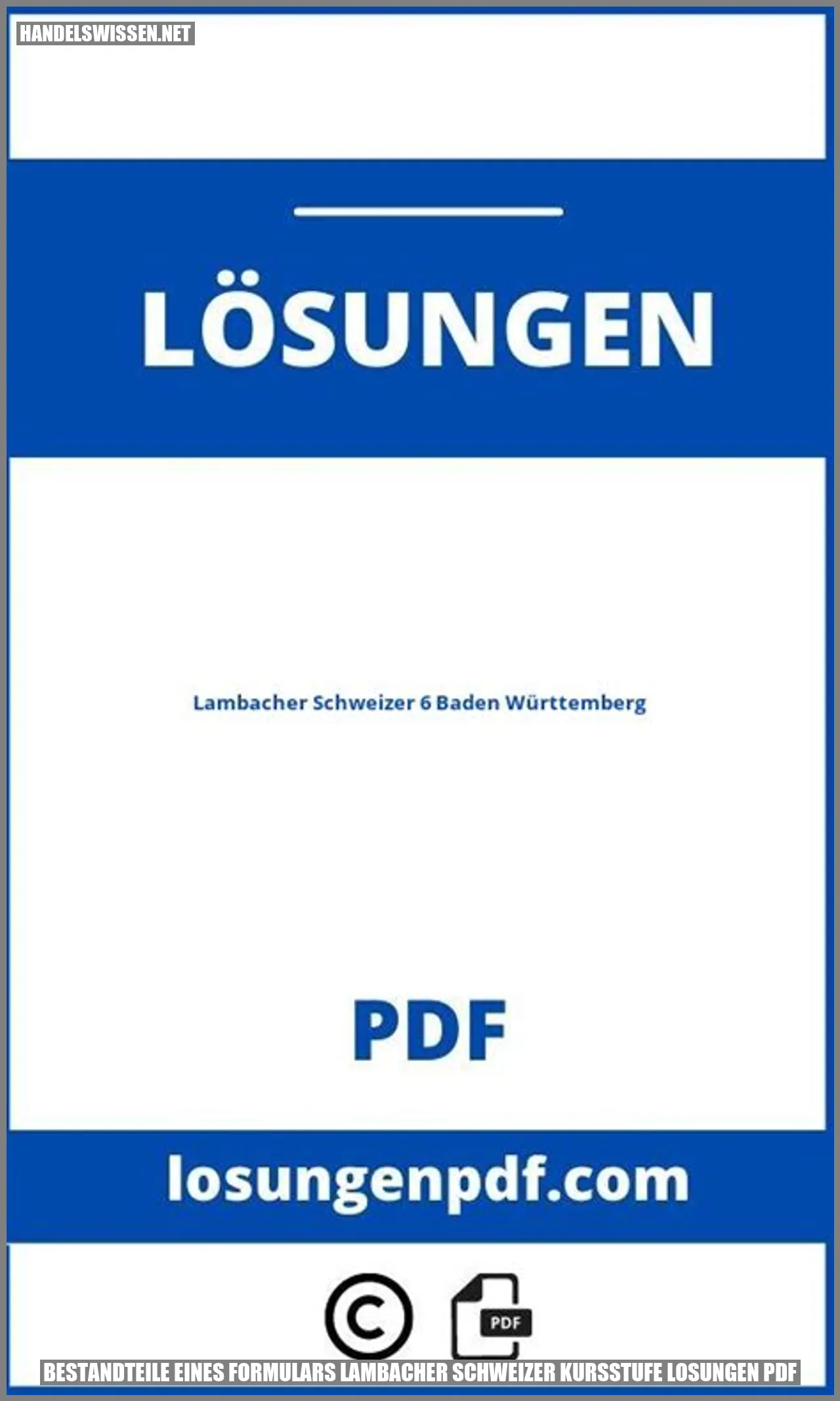 Bestandteile eines Formulars - Lambacher Schweizer Kursstufe Lösungen PDF