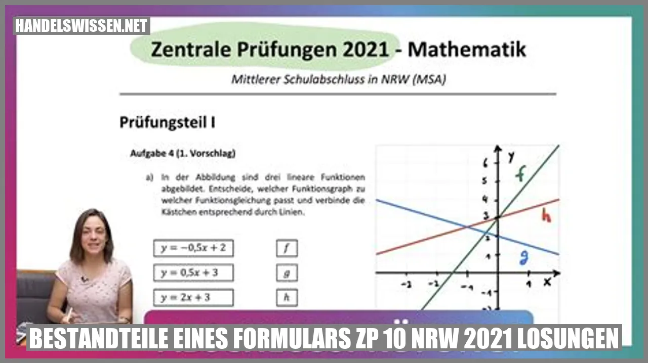 Bestandteile eines Formulars ZP 10 NRW 2021 Lösungen