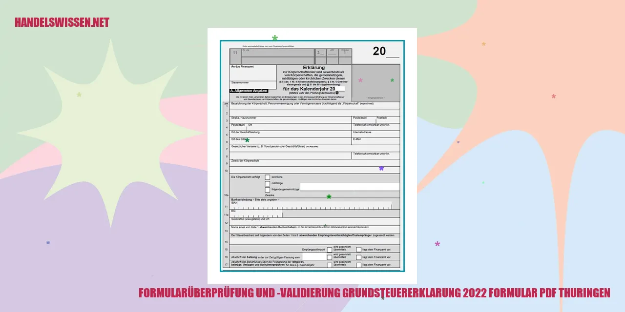 Gambar Pemeriksaan dan Validasi Formulir Pengajuan Pajak Properti Dasar 2022 Formular PDF Thüringen