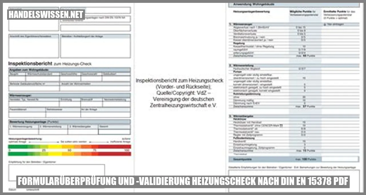 Formularüberprüfung und -validierung Heizungscheck nach DIN EN 15378 PDF