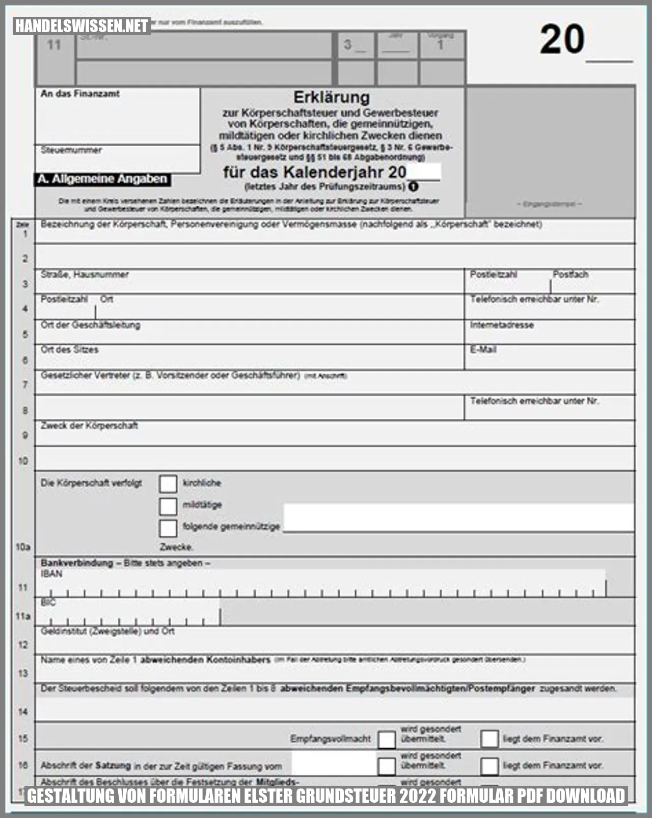 Gestaltung von Formularen Elster Grundsteuer 2022 Formular PDF Download