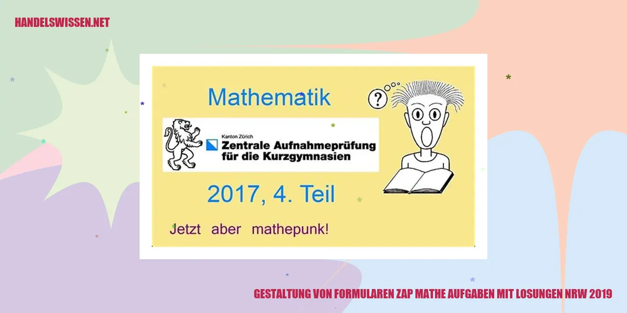 Gestaltung von Formularen zap mathe aufgaben mit losungen nrw 2019