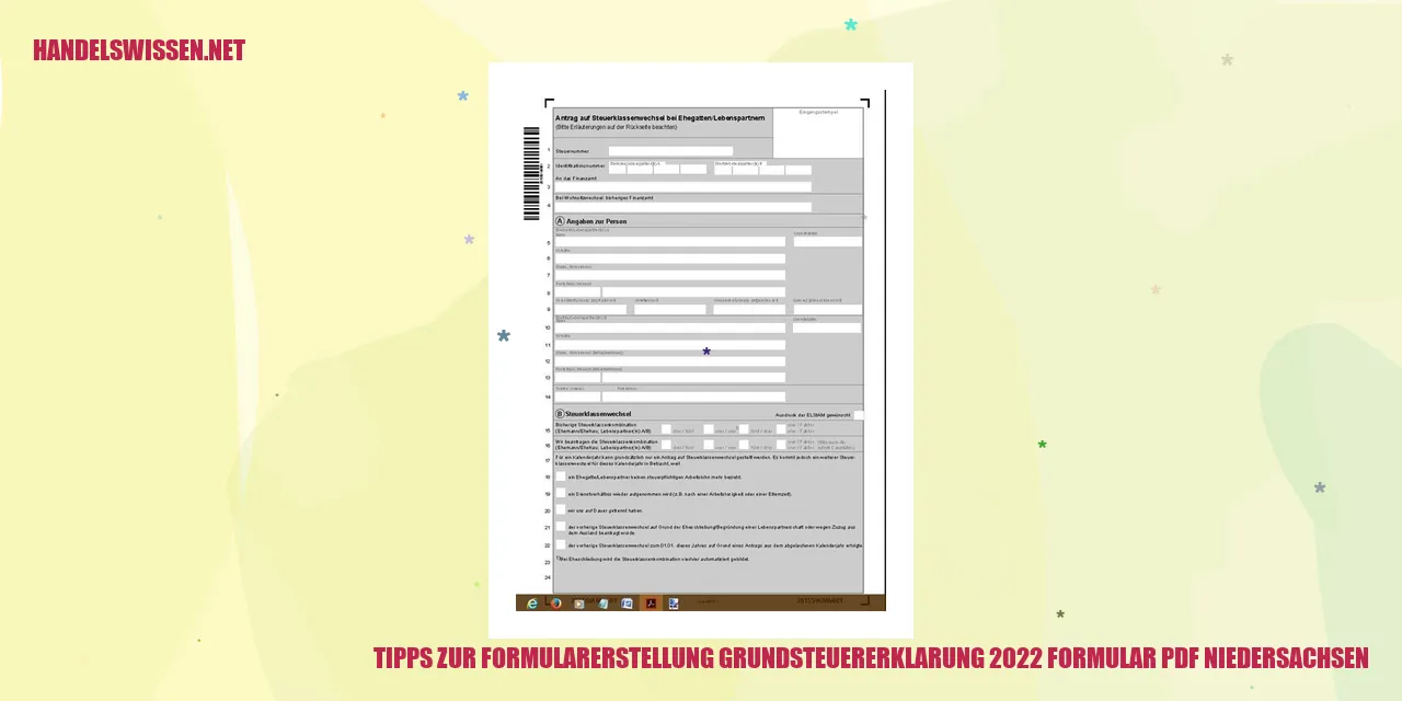 Tipps zur Erstellung des Formulars für die Grundsteuererklärung 2022
