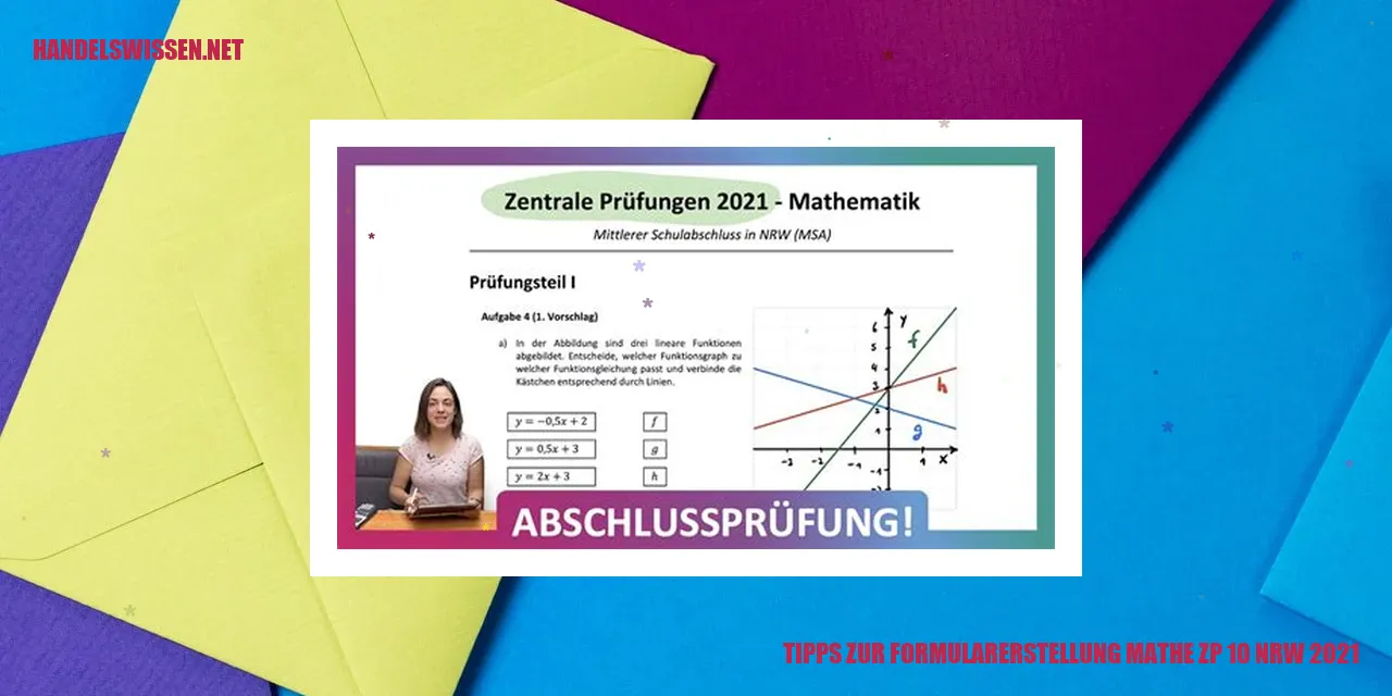 Formularerstellung Mathe ZP 10 NRW 2021
