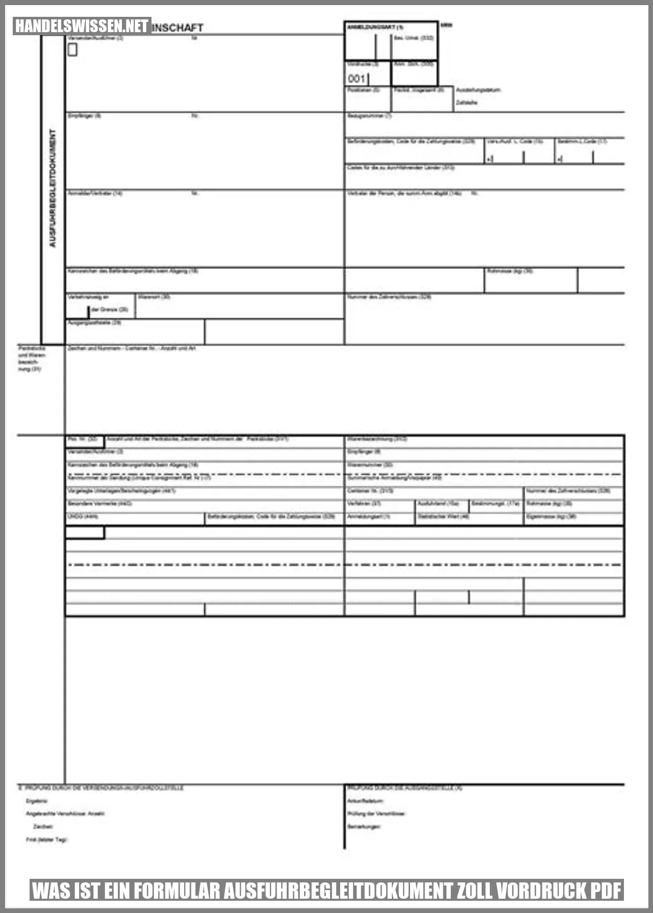 Was ist ein Formular? ausfuhrbegleitdokument zoll vordruck pdf